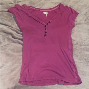 Short sleeve pink button up. Old Navy. Size large